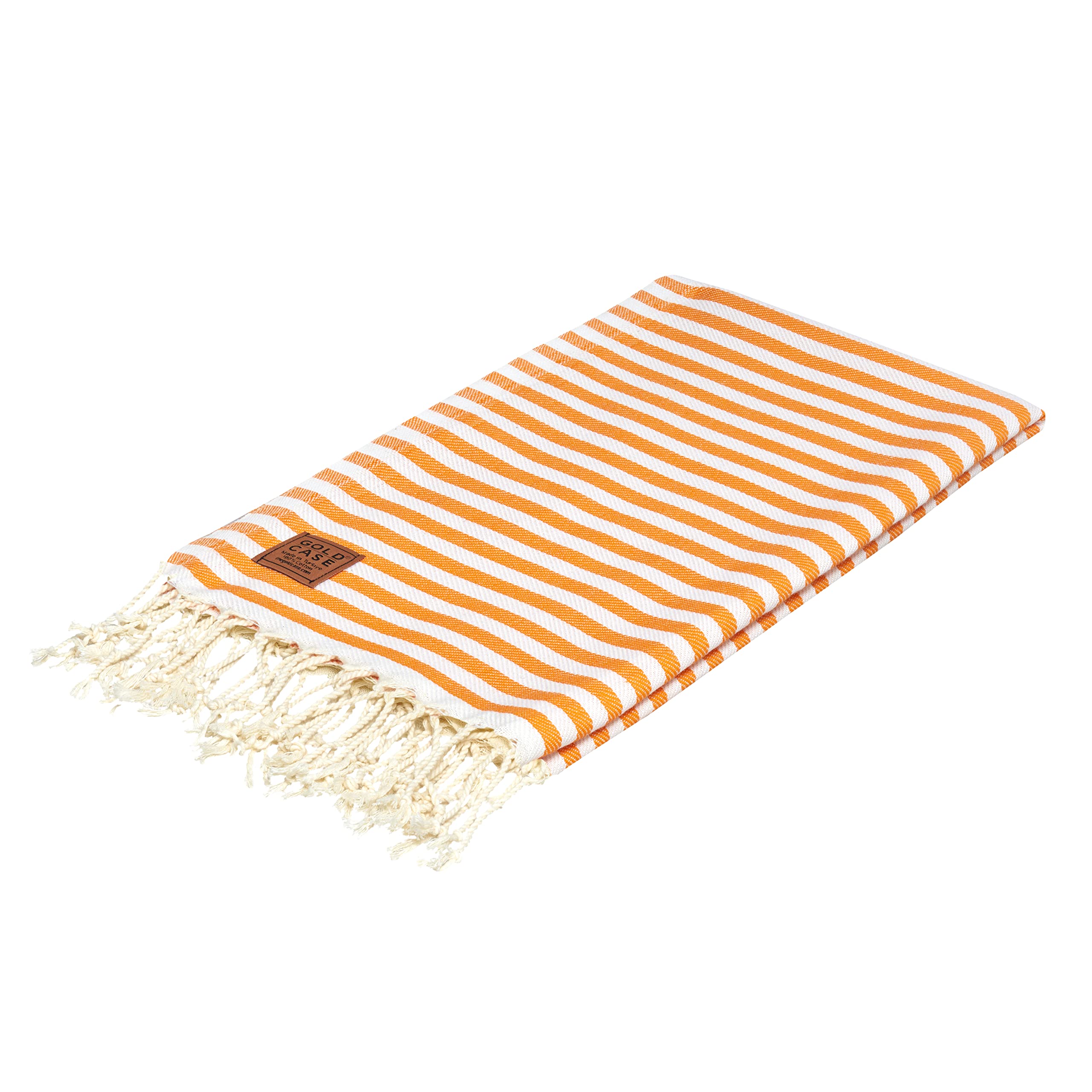 Gold CASE Turkish Beach Towel Set of 5 – 100% Cotton Beach Towels Oversized 70x38'' – MYRA Quick Dry Swim Towel – Lightweight Turkish Towels Set in Yellow