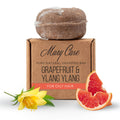 Mary Case Shampoo Bar for Oily Hair – Natural Solid Shampoo Bar 3.5 oz / 100g with Biotin – Oil Control, Rich Lather Hair Shampoo Bar – Grapefruit & Ylang – Plastic-Free
