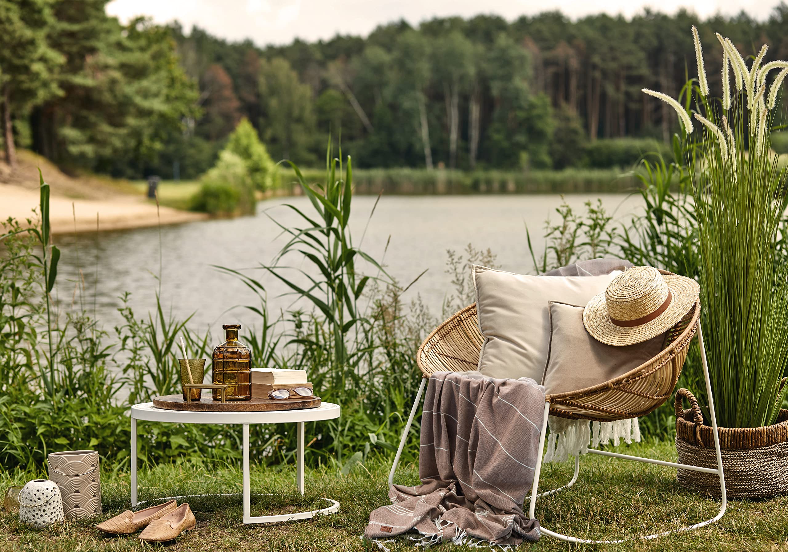 Gold CASE Turkish Beach Towel Set of 5 – 100% Cotton Beach Towels Oversized 70 x 38'' – MYRA Quick Dry Swim Towel – Lightweight Turkish Towels Set in Mocha Mousse