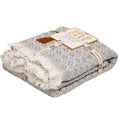 Gold Case Throw Blanket for Couch - 100% Recycled Turkish Cotton Blankets & Throws - Retro Soft Throw Blankets for Living Room - Boho Decorative Woven Couch Blanket - 50x60 - Grey