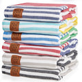 Gold CASE Turkish Beach Towel Set of 6 – 100% Cotton Large Bath Towels 70 x 38'' – LYCIA Oversized, Quick Dry & Sand Free Beach Towel – Lightweight Turkish Towels Set - Multicolor-2