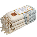 Gold CASE Turkish Hand Towels for Bathroom Set of 4–20x40''–100% Cotton Bathroom Hand Towels – Zeus Towel for Spa, Face, Tea & Dishcloth – Decorative Cloth – Aqua