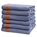Gold CASE LYCIA Turkish Beach Towel Set of 6 – 100% Cotton Turkish Beach Towels Bulk 70 x 38'' – LYCIA Oversized, Quick Dry & Sand Free Beach Towel – Lightweight Towels Set in Navy Blue